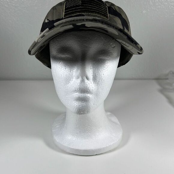 Men Women Camouflage Baseball Cap American Flag Buckle Back Outdoor Summer Hat - Picture 1 of 6